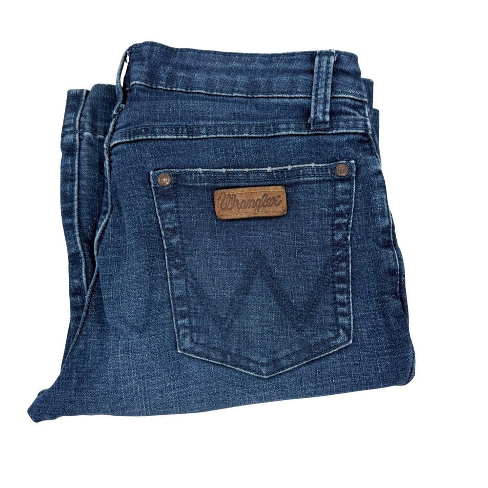 Wrangler Bootcut Jeans Womens 11x30 Dark Wash Blue Mid Rise Stretch Western
